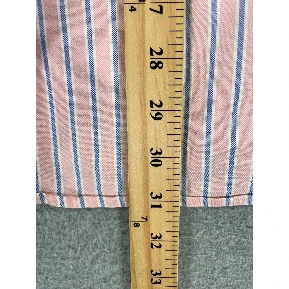 Polo Ralph Lauren Mens Large Shirt Button Down Pink Stripe Flesh Pony Long Sleev